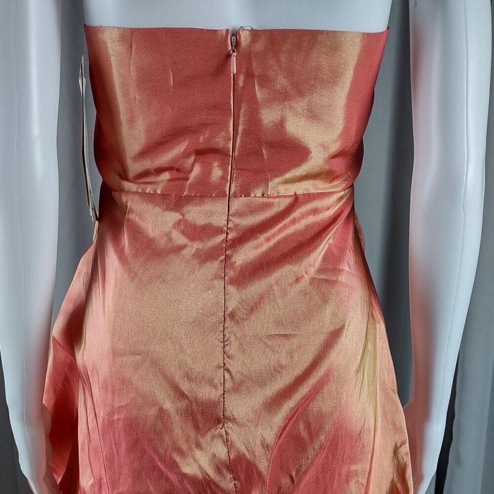 Pretty Maids Mango Strapless Bubble Hem Cocktail Bridesmaid Dress Bow Sz 14 NWT - Picture 4 of 9